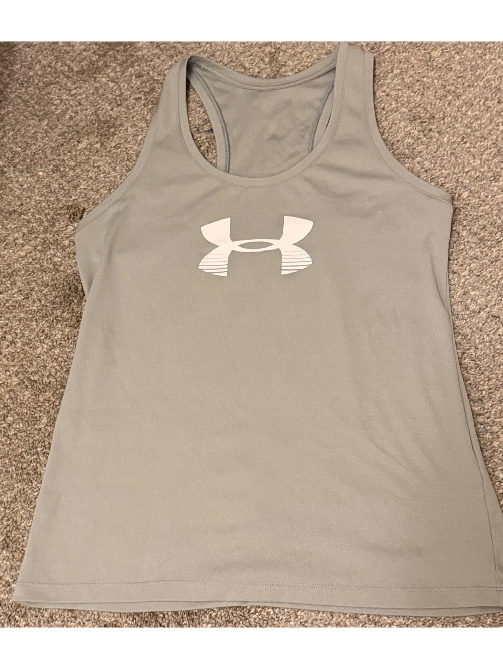 Under Armour Women’s Gray Racerback HeatGear Tank Top size Small